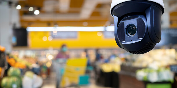 Surveillance camera in store