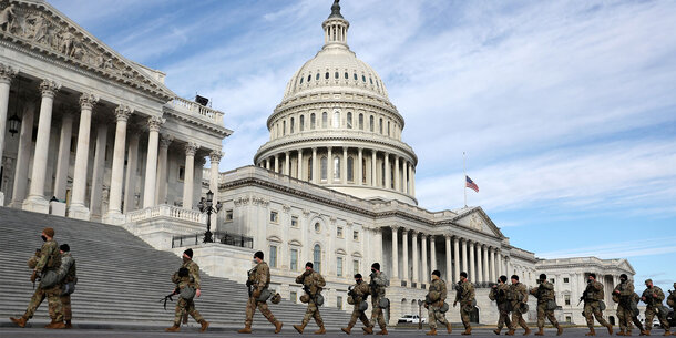 Troops marching on Capitol Hill