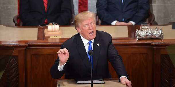 Trump speaking at State of the Union