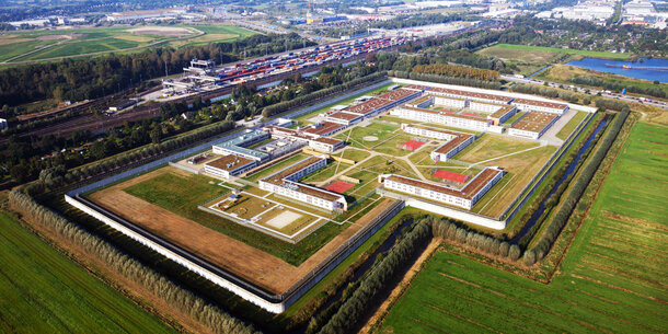 Aerial photo of prison in Germany
