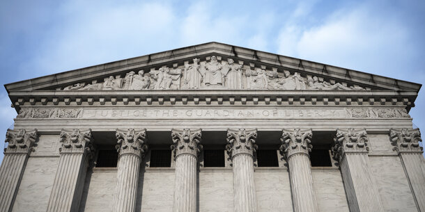 Top of Supreme Court building