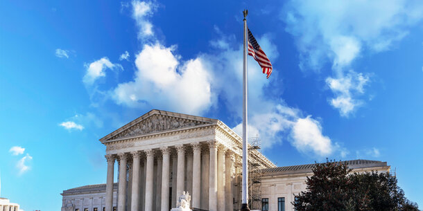 Supreme Court on sunny day