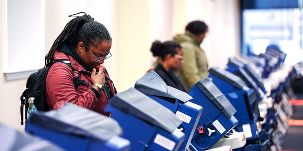 Black voters at the polls