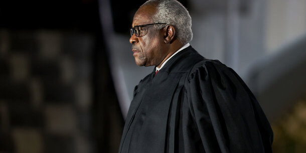Justice Clarence Thomas in profile