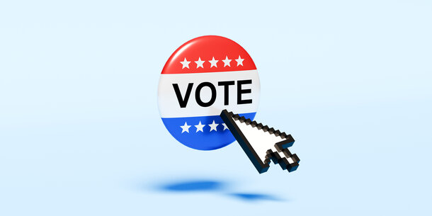 Image of a cursor over a vote button