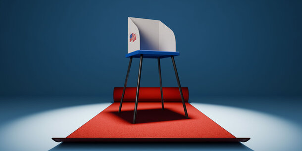 Illustration of a voting booth