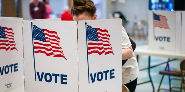 polling booths at a polling station