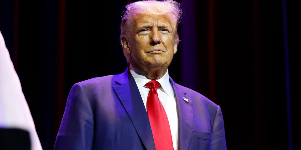 Donald Trump in a suit