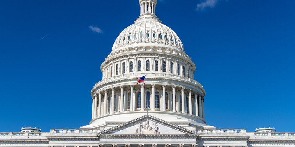 Capitol building with blue sky