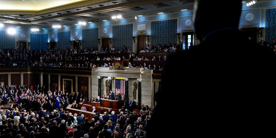 Interior of House of Representatives in Session