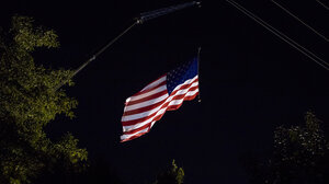 flag at night