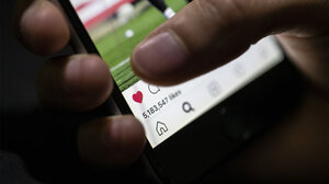 Person using mobile phone