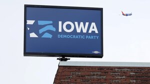 Iowa dem party billboard