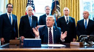 President Trump in the Oval Office