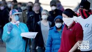 Wisconsin voter line