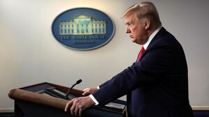 Trump staring