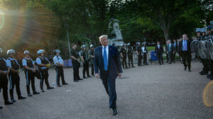President Trump walking