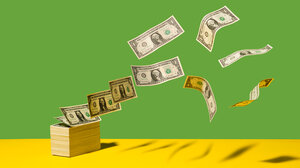 image of money flying away