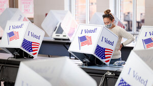 Woman votes