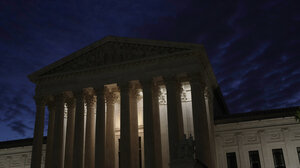The United States Supreme Court at night