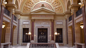 The chambers of the Wisconsin Supreme Court located in the State Capitol in Madison, Wisconsin.