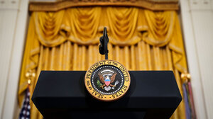 U.S. presidential podium