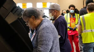 Voters at the polls