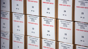 Close-up shot of audit boxes 