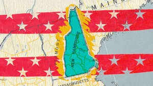 Illustration featuring the state of New Hampshire