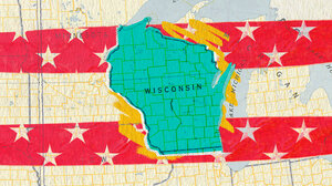 Illustration featuring the state of Wisconsin