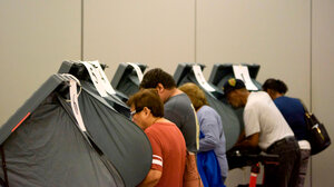 Voters at the polls