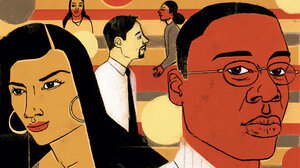 Illustration of people talking
