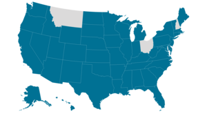States that have completed congressional and legislative redistricting.