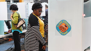 People voting in Nevada