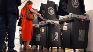 Voters casting their ballots