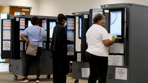 Voters casting their ballots