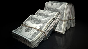 Stacks of $100 bills