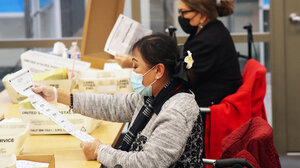 Ballots being counted