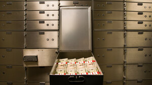 Safe deposit boxes full of cash