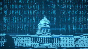 An image of the Capitol building overlayed with numbers