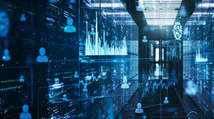 data displayed on a computer screen 