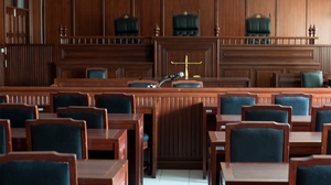 Interior of courtroom