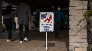 Polling place in Madison, Wisconsin
