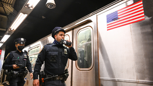 Two uniformed NYPD officers