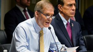 Rep. Jim Jordan speaking into a microphone