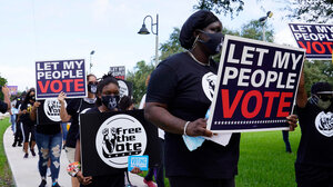 Voting rights protesters
