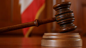 Gavel resting on base