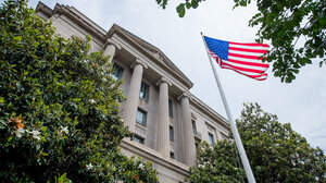 Facade of the Department of Justice in Washington, D.C.