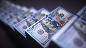 Stacks of U.S. dollars