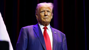 Donald Trump in a suit